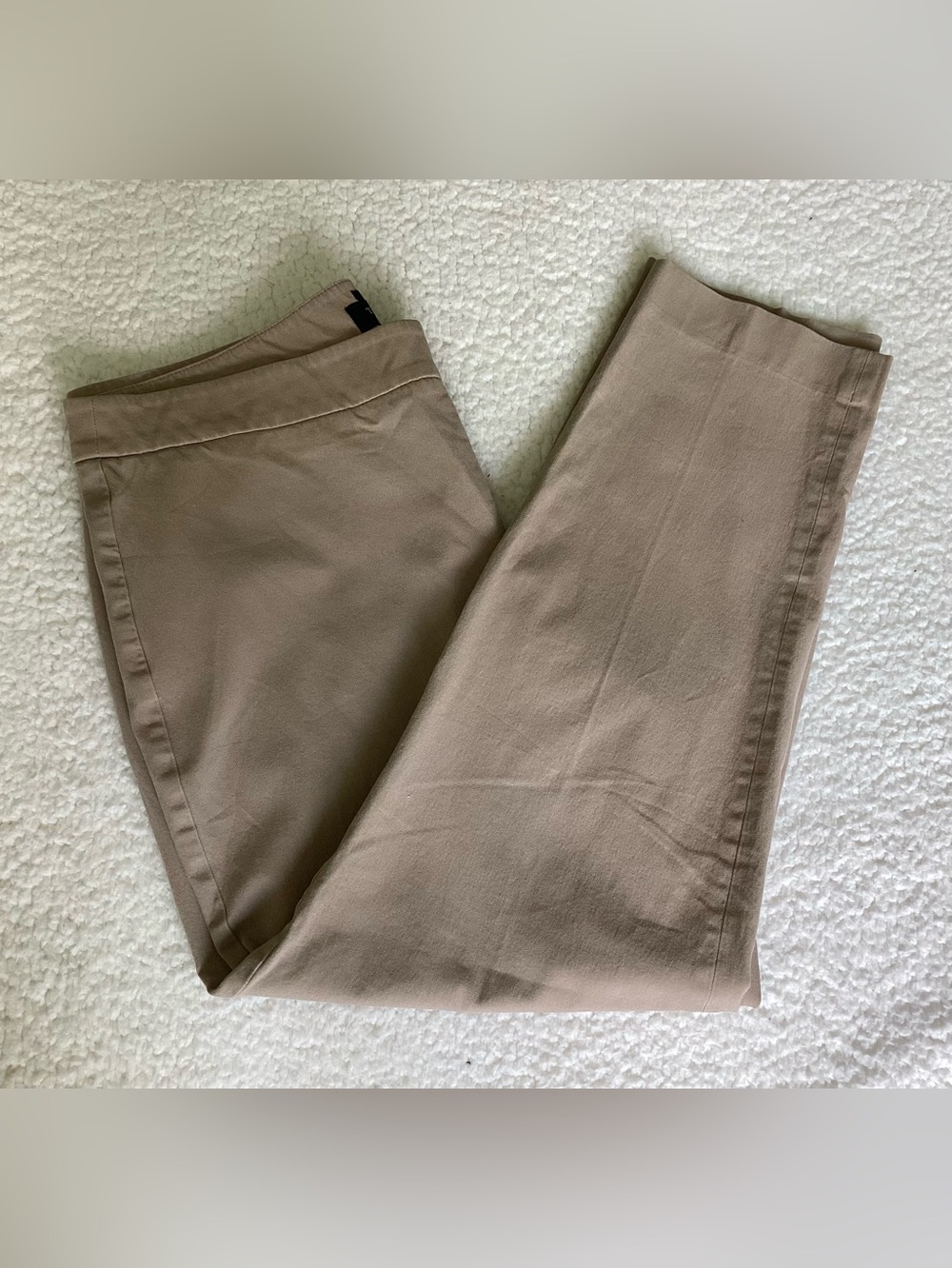 Talbots Chatham Taupe Straight Leg‎ Pants Quiet Luxury Size 14